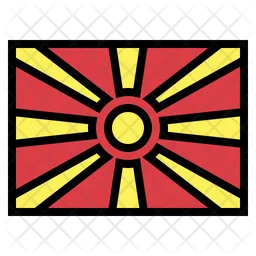 Macedonia Flag Icono