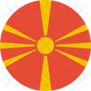 Macedonia Bandeira Mundo Ícone