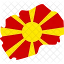 Mapa de la bandera de macedonia  Icono