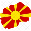 Macedonia Flag Map Icon