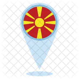 Macedonia Location Flag Icon