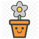 Maceta Flor Emoji Emoticono Icono