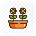 Maceta Planta De Flores Maceta Icono