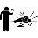 Machen Sie Ein Foto Von Einem Toten Mann Einer Kamera Einem Sterbenden Symbol