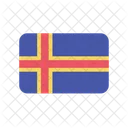 Machado Da Ilha De Aland Bandeira Pais Ícone