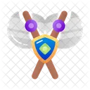Machados De Batalha Arma Cavaleiro Icon