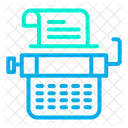 Ligne Type Machine A Ecrire Icon