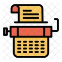 Ligne Type Machine A Ecrire Icon