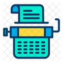 Ligne Type Machine A Ecrire Icon