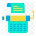 Ligne Type Machine A Ecrire Icon