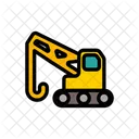 Machine Crane Lift Forklift Lifter Icon