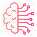 機械学習、人工知能、脳 アイコン