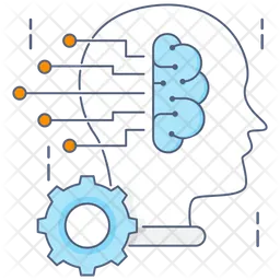 Machine Learning Icon - Download in Colored Outline Style