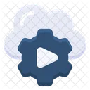 Cloud Cogwheel Play Icon
