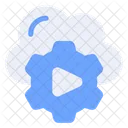 Machine Learning Video Setting Cloud Icon