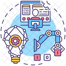 Machine Learning Engineer Icon - Download in Colored Outline Style