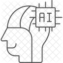 Machine Learning Thinline Icon Icon