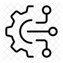 Machine Learning Process Automation Data Iteration Icon