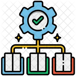 Machine Learning Model Icon - Download in Colored Outline Style