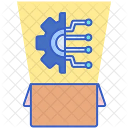 Machine Learning Model Icon - Download in Colored Outline Style