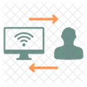 Machine To Person Iot Computer Icon