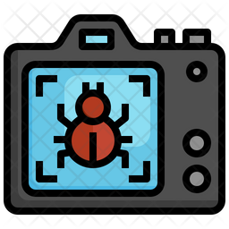 Macro Icon - Download in Colored Outline Style