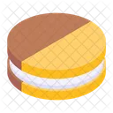 Cream Cookie Macron Biscuit Icon