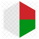 Madagascar Flag Hexagon Icon