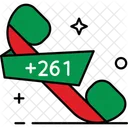 Madagascar Country Code Phone Code Icon