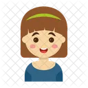 Madchen Charakter Cartoon Icon