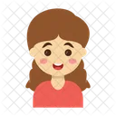 Madchen Cartoon Kinder Icon