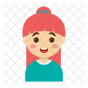 Madchen Cartoon Kinder Icon