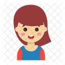 Madchen Cartoon Charakter Icon