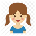 Madchen Charakter Cartoon Icon