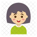 Cartoon Madchen Kinder Icon