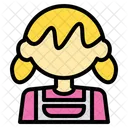 Madchen Person Zusammen Symbol