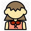 Madchen Person Zusammen Symbol