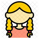 Madchen Person Zusammen Symbol