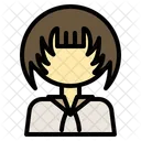Madchen Person Zusammen Symbol