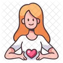 Frau Herz Jung Symbol