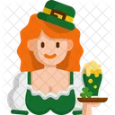 Madchen St Patrick Heiliger Patrick Symbol