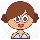 Susses Madchen Kind Kind Symbol