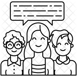 Mädchen Diskussion  Symbol