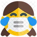 Madchen Freude Emoji Mit Gesichtsmaske Emoji Icon