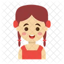 Madchen Charakter Cartoon Icon