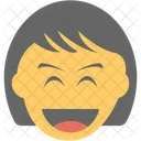 Madchen Lachen Emoji Symbol