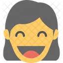 Madchen Lachen Emoji Symbol