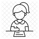 Mädchen schreiben  Symbol