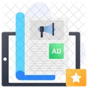 Front Page Ad Magazine Ads Content Promotion Icon