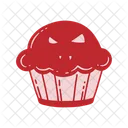 Cupcake De Doble Tono Comida Dulce Icono